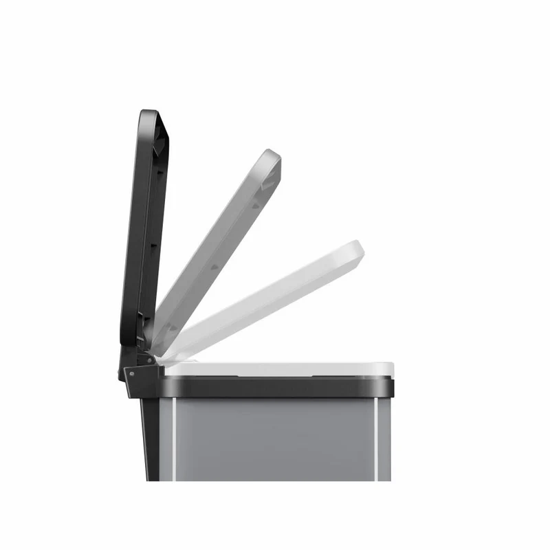 Hailo Mülltrennsystem Öko duo Plus M, Tret-Mülleimer, Abfalltrenner, Abfalleimer, Stahlblech, Silber, 2 x 9 L, 0622-220