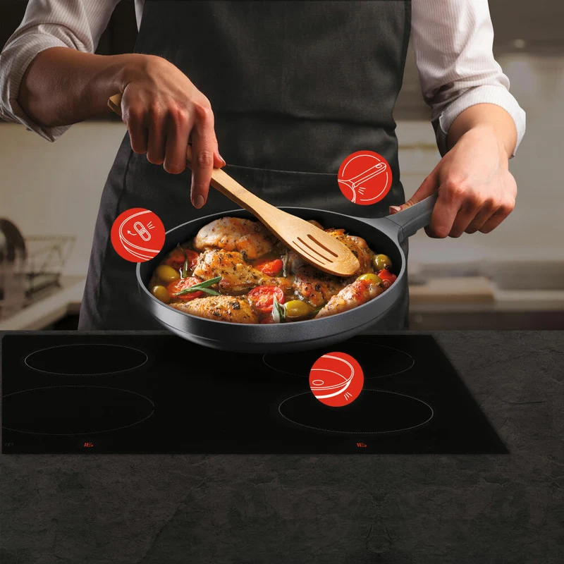 Tefal Trattoria Pro Pfanne, Bratpfanne, Induktionsgeeignet, Aluguss, Ø 24 cm, G61204
