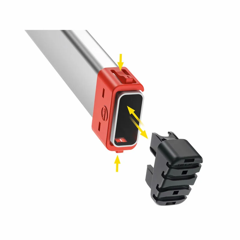 Hailo Wechselfuß-Set EasyClix Garden - Größe L, Leiterfüße, Leiterzubehör, Kunststoff, Schwarz, 9948-001