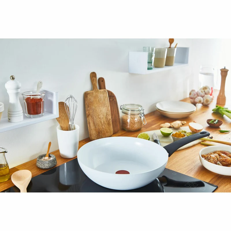 Tefal Ceramic Control Wokpfanne, Wok Pfanne, induktionsgeeignet, Keramikversiegelung, Aluminium, Ø 28 cm, C41719