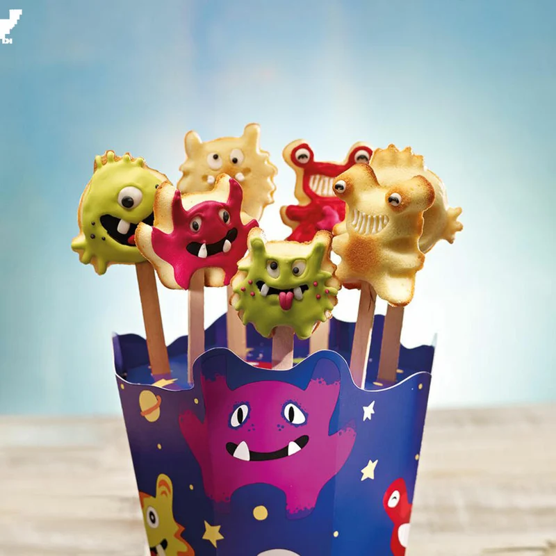 Birkmann CakeStations für MonsterPops, Kuchenhalter, Kuchen Lolli, Backzubehör, Kunststoff / Pappe, Ø 17 cm, 443044