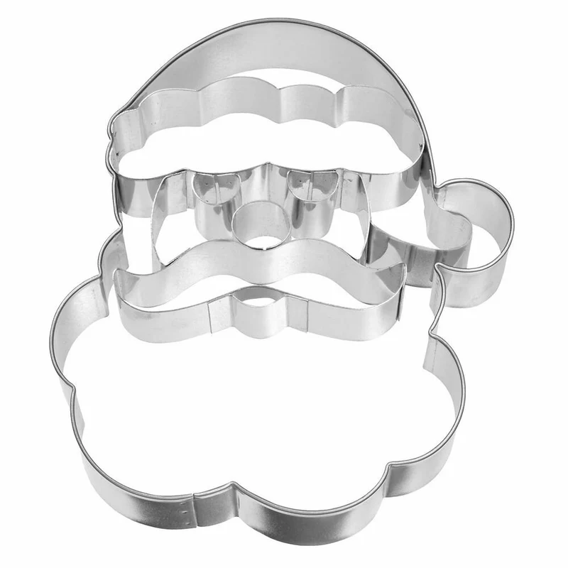 Birkmann Ausstechform Weihnachtsmann-Gesicht, Ausstecher, Plätzchenform, Keks, Plätzchen, Edelstahl, 10.4 cm, 197169