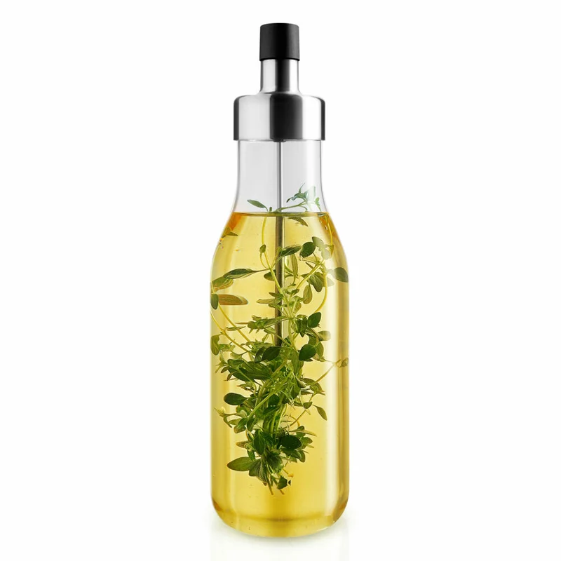 Eva Solo MyFlavour Ölkaraffe, Ölflasche, Ölspender, Glas/Edelstahl/Silikon, Transparent, 0.5L, 567686