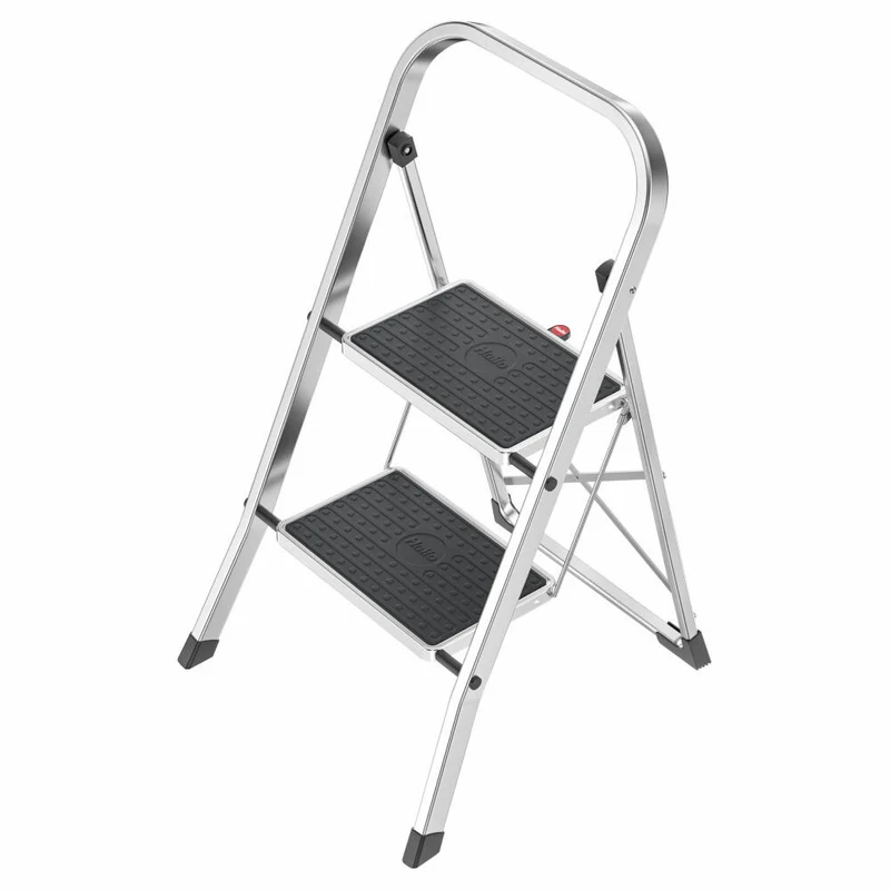 Hailo Trittleiter K70 StandardLine, Klappleiter, Aluminium, Schwarz, 2 Stufen, 4392-801