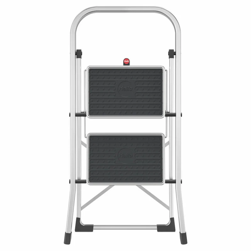 Hailo Trittleiter K70 StandardLine, Klappleiter, Aluminium, Schwarz, 2 Stufen, 4392-801