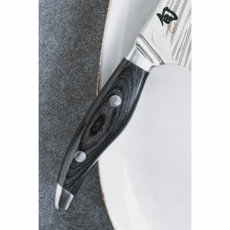 Kai Messer Shun Nagare Kochmesser, Küchenmesser, Damastmesser, Messer, 20 cm, Damaszener Stahl, NDC-0706