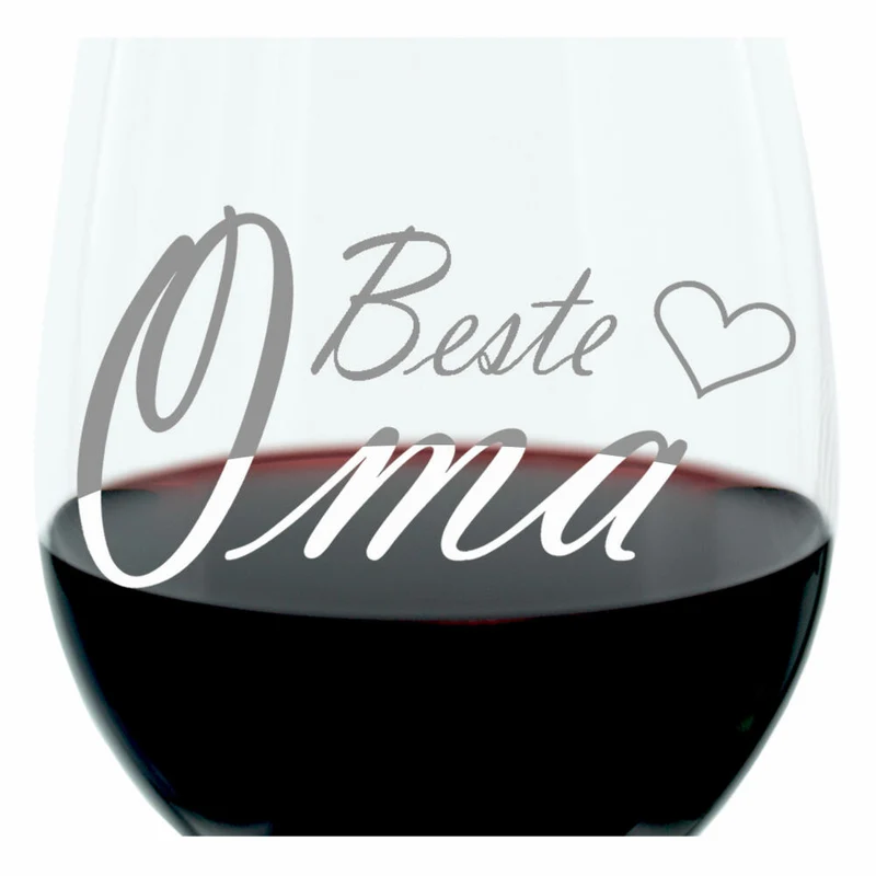 Leonardo Weinglas 400 ml, Beste Oma, Geschenk Stimmungsglas mit lustiger Gravur, Moodglas, 22 cm
