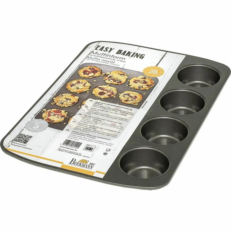 Birkmann Easy Baking Muffinform, Muffin Form, Kuchenform, Tortenform, Anithaft, 37 cm, 881105