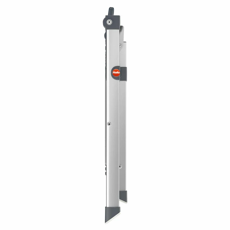 Hailo Komfort-Trittleiter MK80 ComfortLine, Klapptritt, Klappleiter, Aluminium, Silber, 2 Stufen, 4310-100