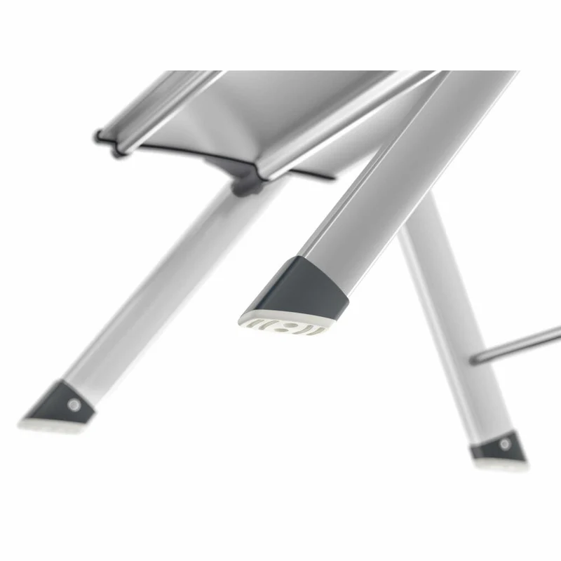 Hailo Komfort-Trittleiter MK80 ComfortLine, Klapptritt, Klappleiter, Aluminium, Silber, 2 Stufen, 4310-100