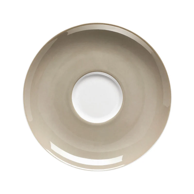 Thomas Sunny Day Untertasse für Kaffeetasse / Teetasse, Porzellan, Greige / Grau Beige, Spülmaschinenfest, 14.5 cm, 14741