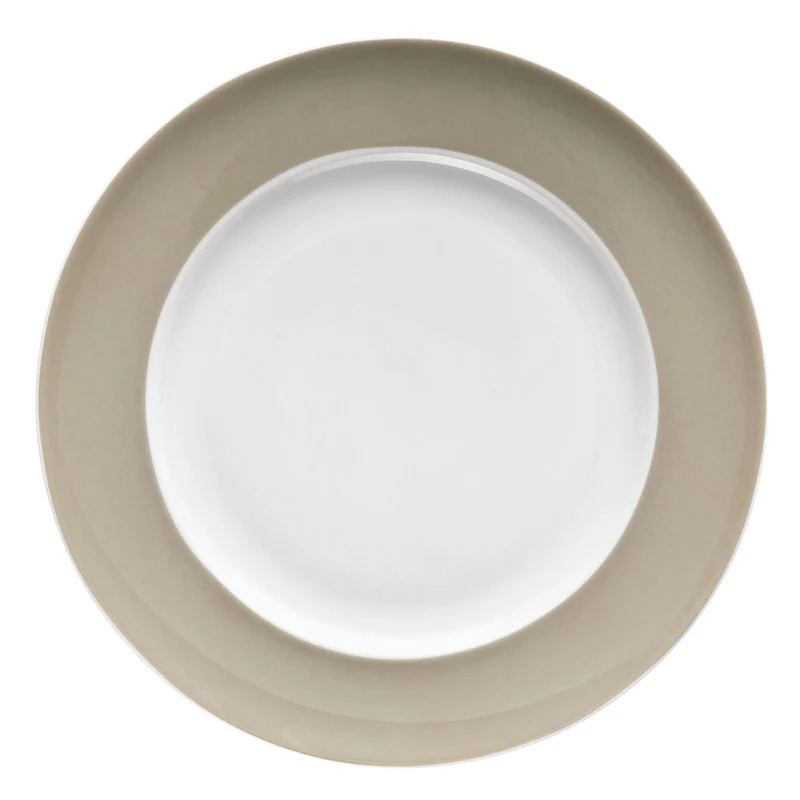 Thomas Sunny Day Frühstücksteller, Kuchenteller, Teller, Porzellan, Greige / Grau Beige, Spülmaschinenfest, 22 cm, 10222