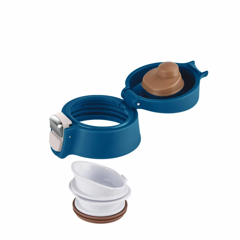 EMSA Travel Mug Light Isolierbecher, Isobecher, Iso Becher, Thermobecher, Edelstahl, Blau, 0.4 L, N21509