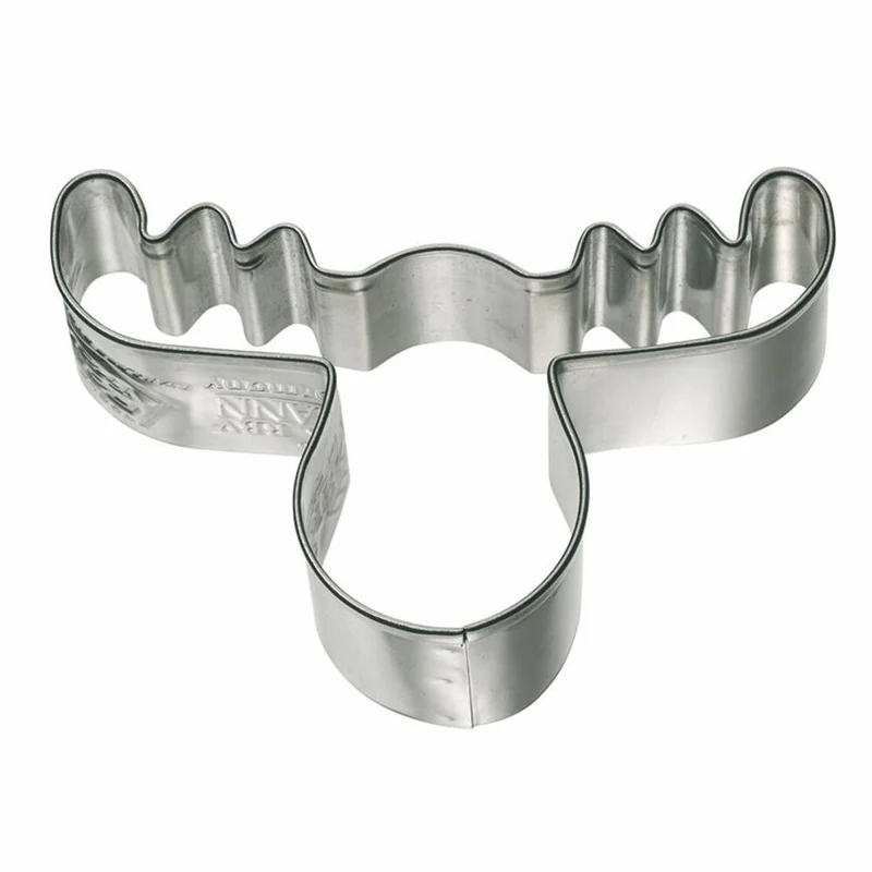 Birkmann Ausstechform Elchkopf, Ausstecher, Plätzchenform, Keks, Plätzchen, Edelstahl, 6.5 cm, 193123