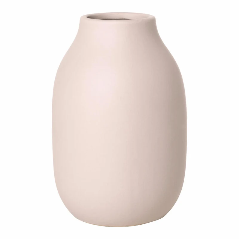 Blomus COLORA Vase, Dekovase, Blumenvase, Porzellan, Rose Dust, 15 cm, 65903