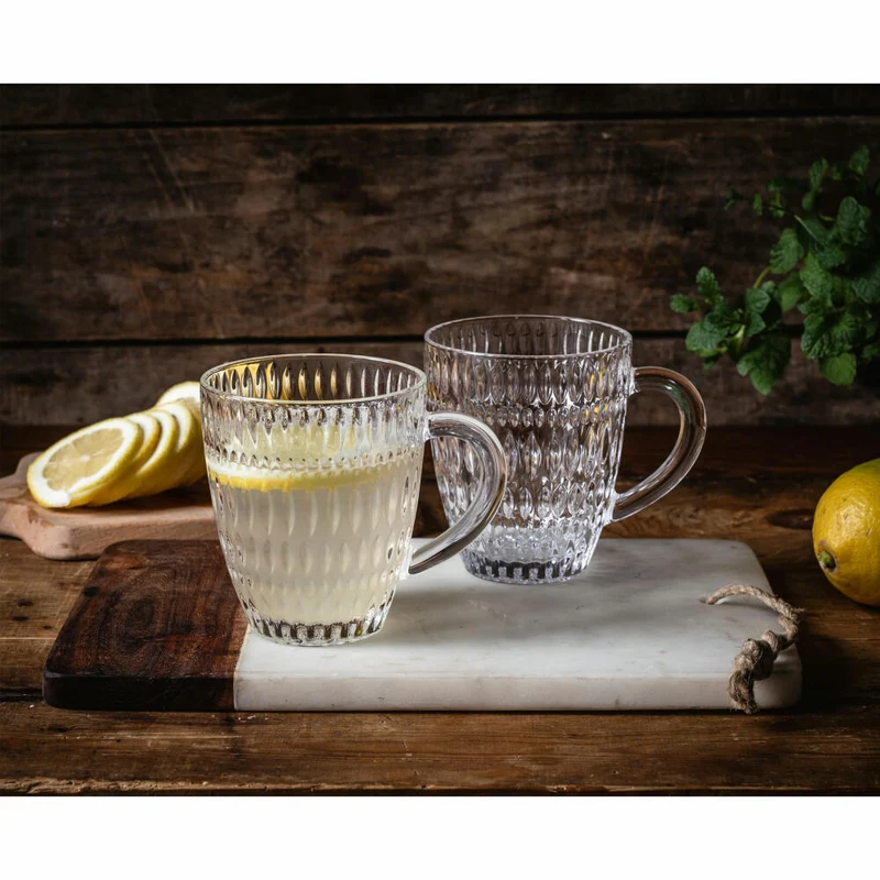 Nachtmann Heißgetränke-Becher 2er Set Ethno, Tassen, Kristallglas, Klar, 392 ml, 104249