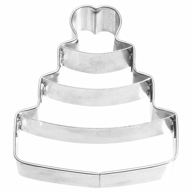 Birkmann Ausstechform Hochzeitstorte, Ausstecher, Plätzchenform, Keks, Plätzchen, Edelstahl, 6.5 cm, 190733