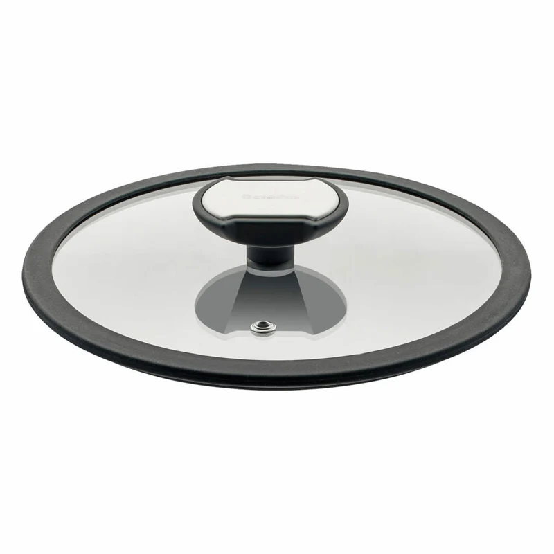 Berndes Balance Glasdeckel mit Silikonring, Spezialglas, Transparent / Schwarz, Ø 20 cm, 007820