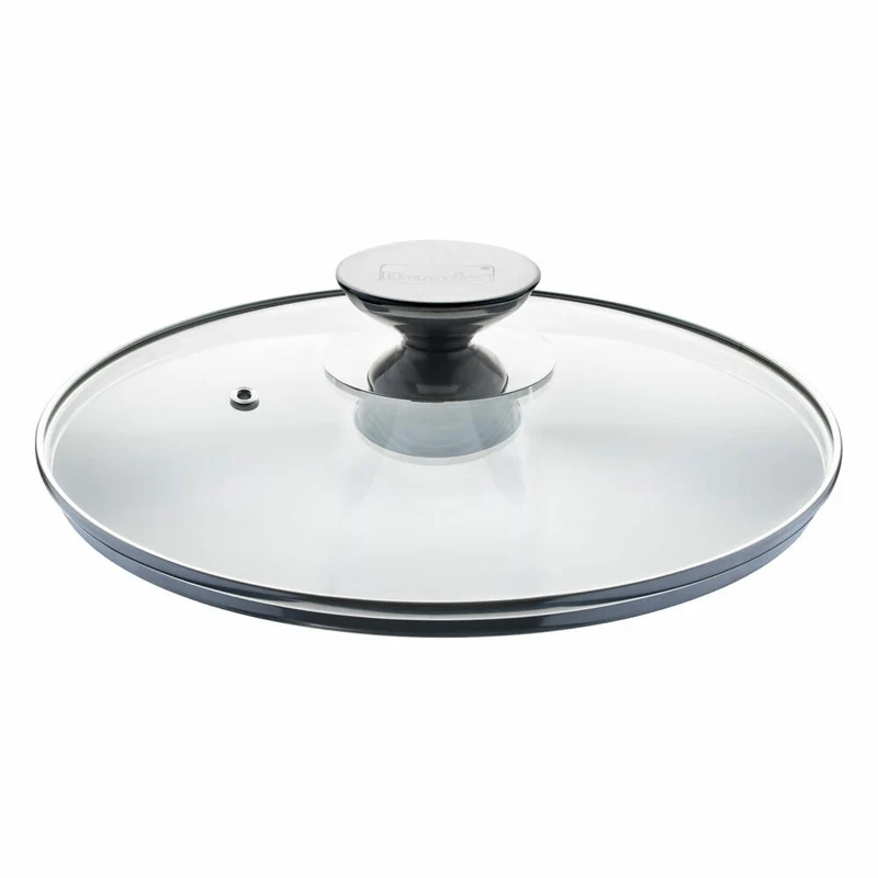 Berndes Spezialglasdeckel mit Edelstahlknauf, Sicherheitsglas, Transparent, Ø 24 cm, 007024