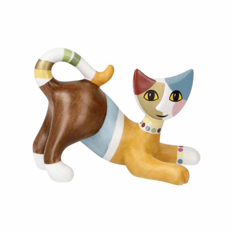 Goebel Figur Rosina Wachtmeister, Minikatze Milena, Biskuitporzellan, Bunt, 6.5 cm, 31400831