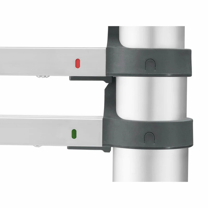 Hailo Sicherheits-Teleskopleiter FlexLine, Ausziehleiter, Leiter, Aluminium, Silber, 13 Sprossen, 7113-131