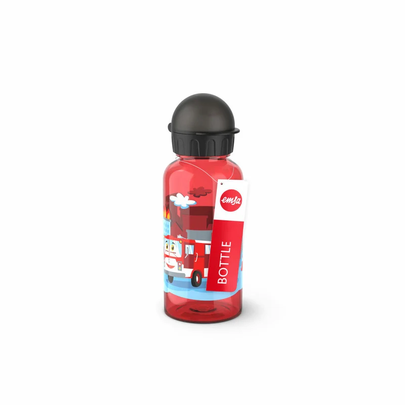 EMSA Kids Tritan Trinkflasche Feuerwehr, Wasserflasche, Flasche, Kinder, Kunststoff, 0.4 L, N30512