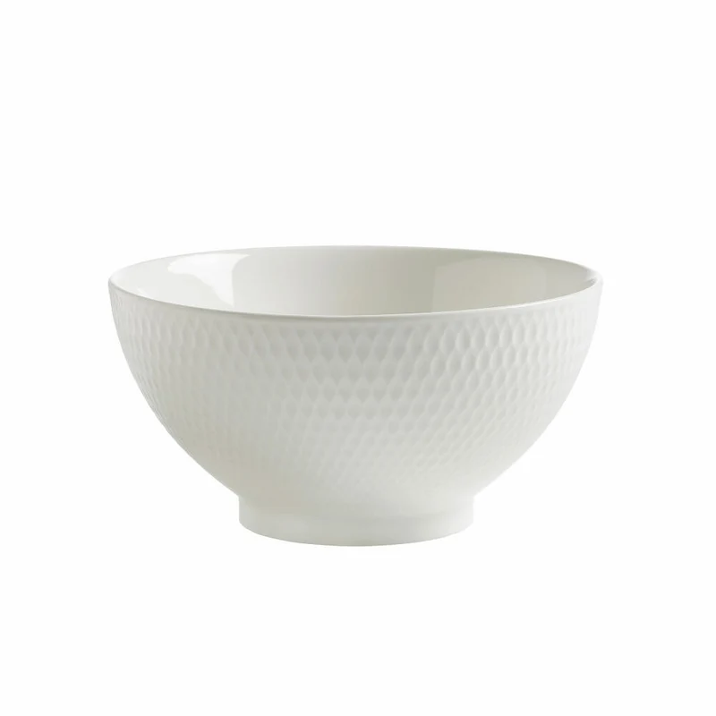 Maxwell & Williams Diamonds Schale Rund, Schüssel, Servierschale, Hartporzellan, Weiß, Ø 18 cm, DV0042