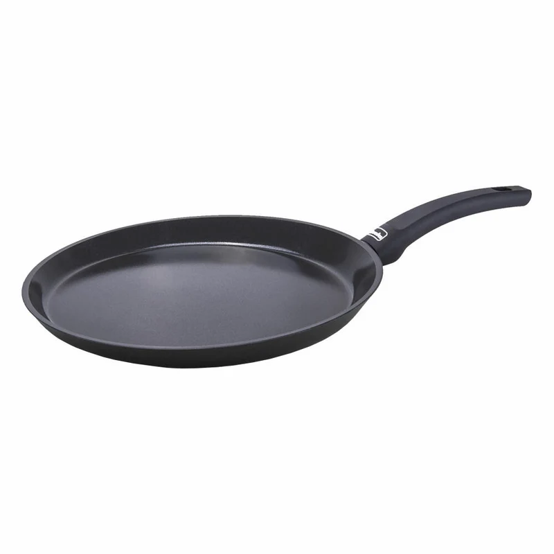 Berndes Crêpepfannen Crêpepfanne, Pfanne, Induktion, Crêpes, Pfannkuchen, Antihaftversiegelung, Aluminium, Schwarz, Ø 28 cm, 011289