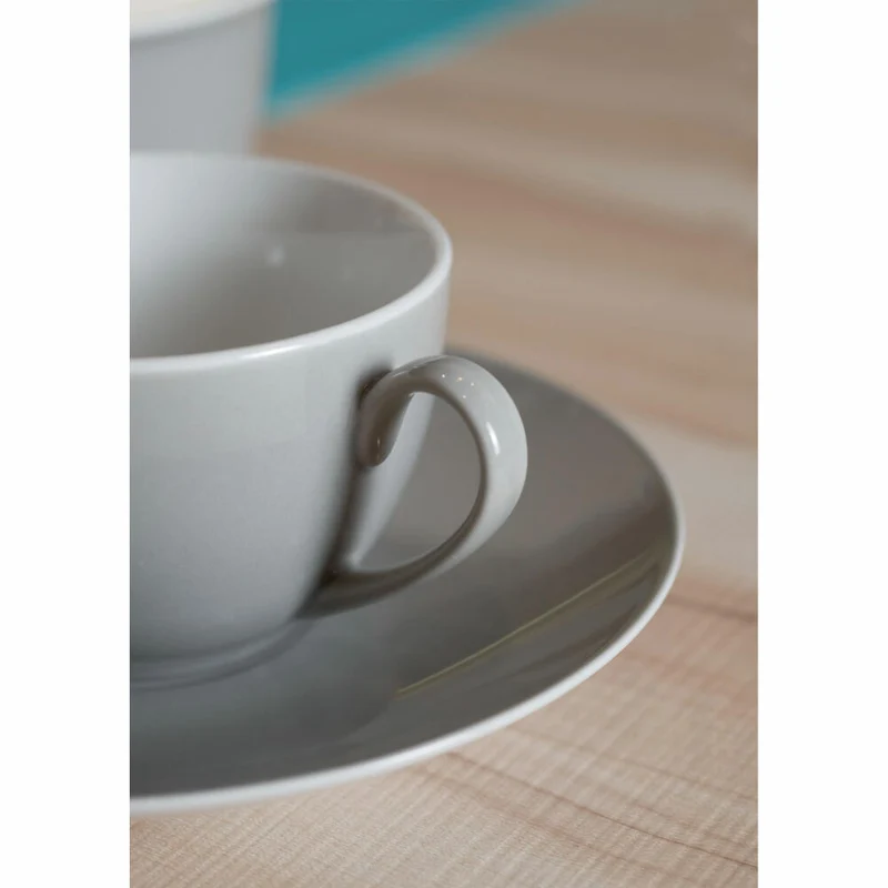 Ritzenhoff & Breker DOPPIO Kaffeeservice 12-tlg., Geschirrset, Service, Rund, Porzellan, Grau, 597219