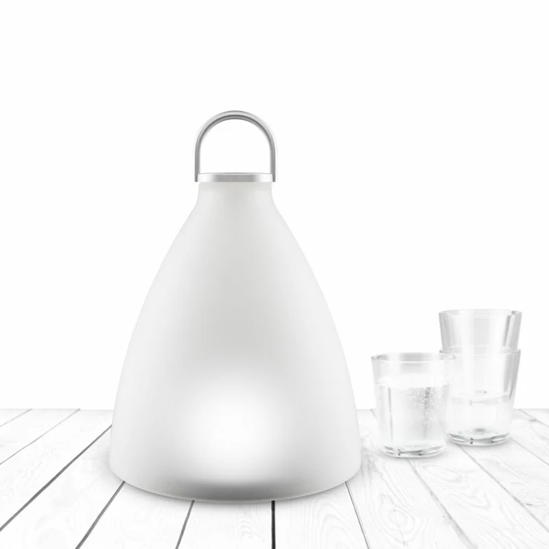 Eva Solo SunLight Bell, Solarleuchte, Solarlampe, Tischlampe, Balkonlampe, Gefrostetes Glas/Aluminium/Kunststoff, Groß, 571328