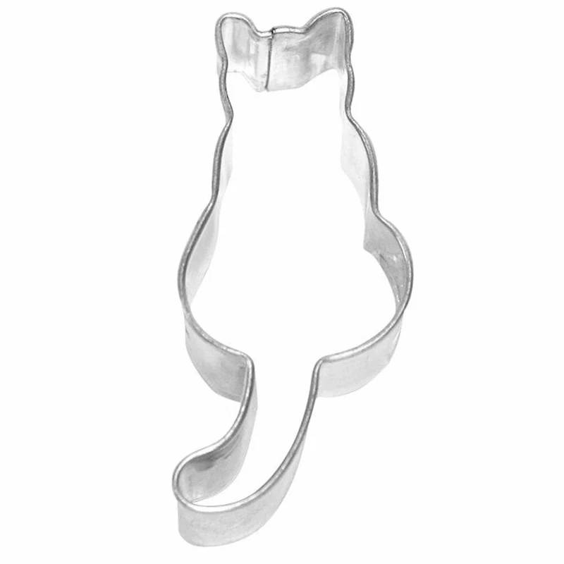 Birkmann Ausstechform Katze Sitzend, Ausstecher, Plätzchenform, Keks, Plätzchen, Edelstahl, 7 cm, 194687