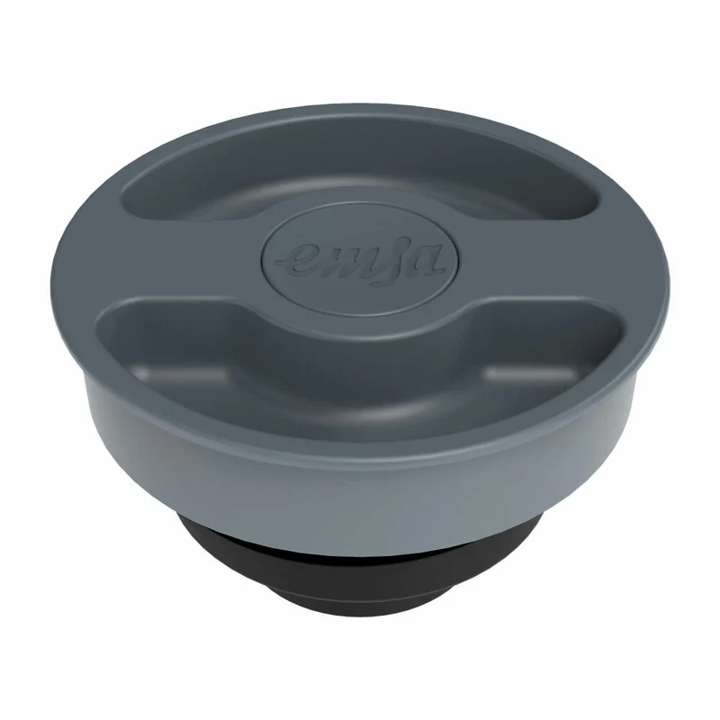 EMSA Motiva Isolierkanne, Isokanne, Kanne, Kaffeekanne, Edelstahl, Glas-Isolierkolben, Grau, 1 L, N41701