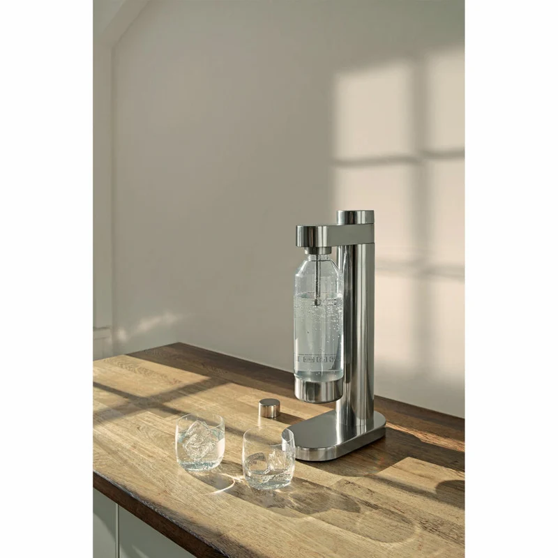 Stelton Wassersprudler Brus, für kohlensäurehaltige Getränke, Edelstahl, Kunststoff, Steel, 2100