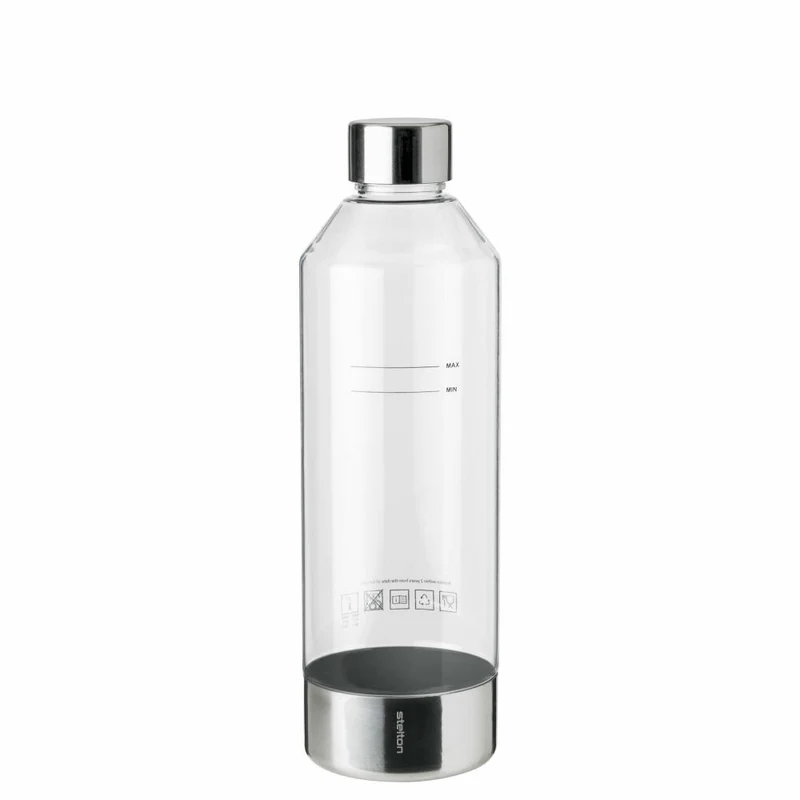 Stelton Wassersprudler Brus, für kohlensäurehaltige Getränke, Edelstahl, Kunststoff, Dark Brown Metallic, 2100-2