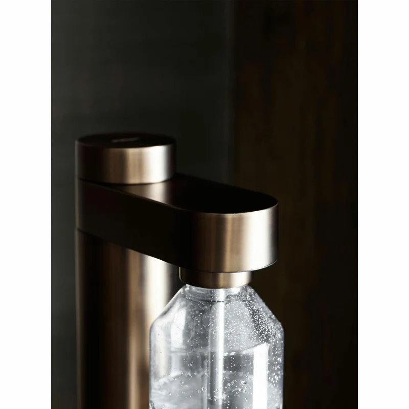 Stelton Wassersprudler Brus, für kohlensäurehaltige Getränke, Edelstahl, Kunststoff, Dark Brown Metallic, 2100-2