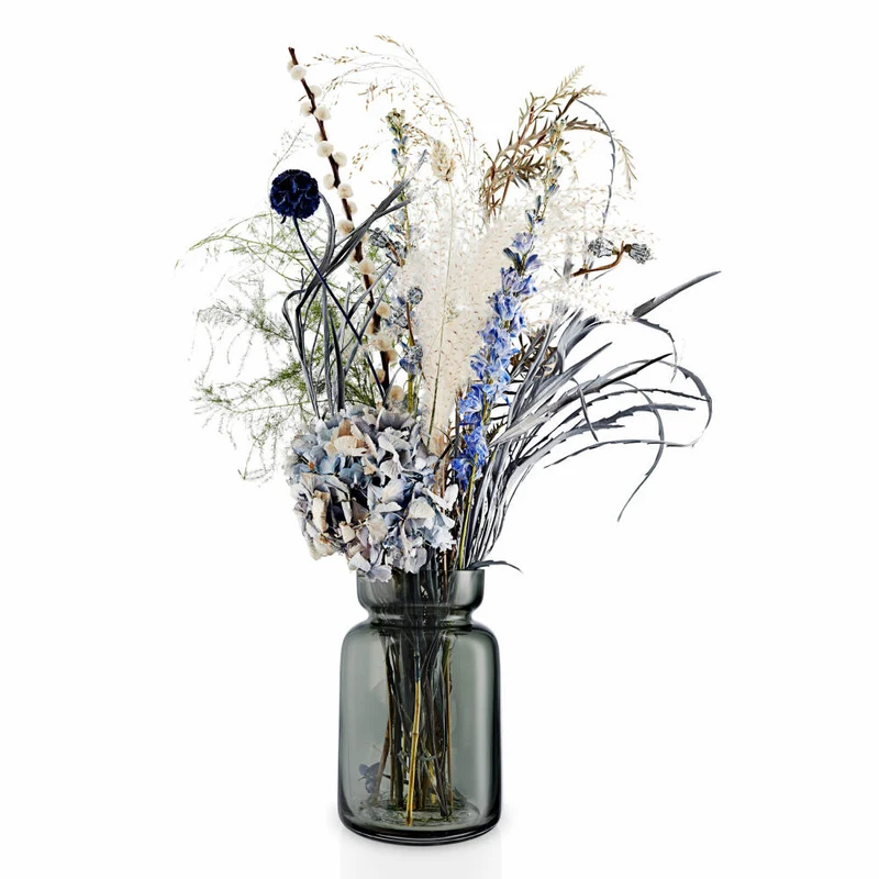 Eva Solo Silhouette Glasvase, Vase, Blumenvase, Dekovase, Dekoration, Rauchglas, H 18.5cm, 591511