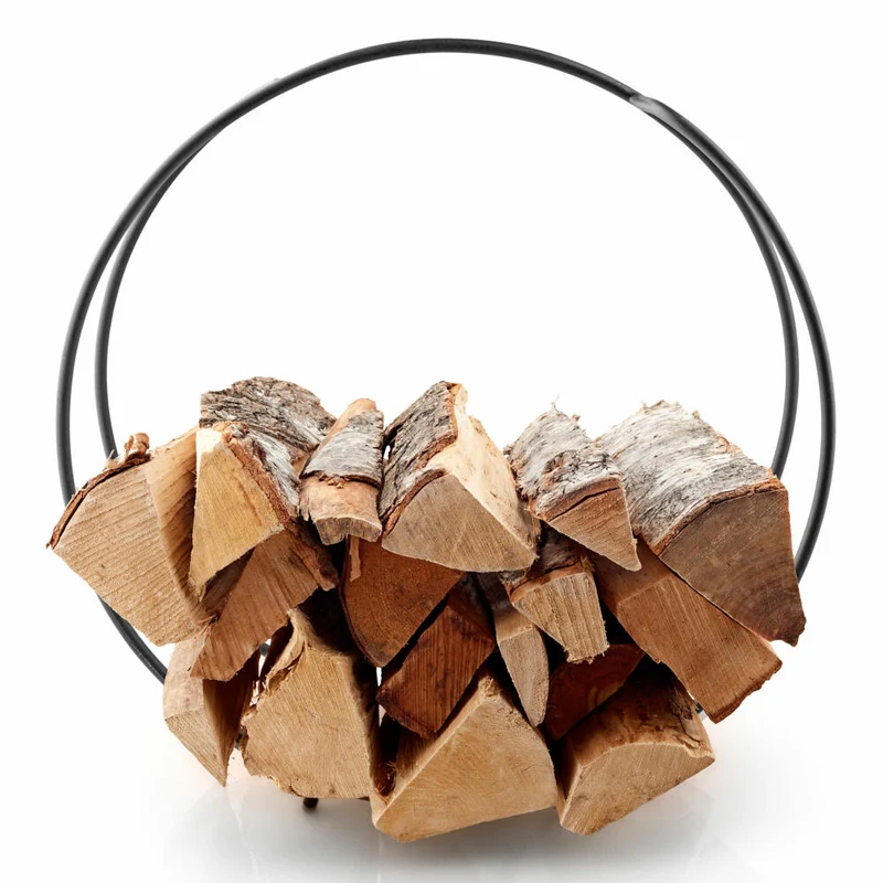 Eva Solo FireGlobe Brennholzhalter, Brennholz Halter, Kaminholzständer, Kaminholzregal, Brennholzregal, Stahl, Schwarz, 571115