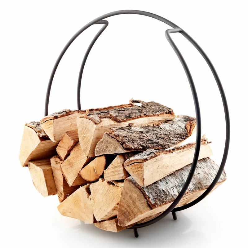 Eva Solo FireGlobe Brennholzhalter, Brennholz Halter, Kaminholzständer, Kaminholzregal, Brennholzregal, Stahl, Schwarz, 571115