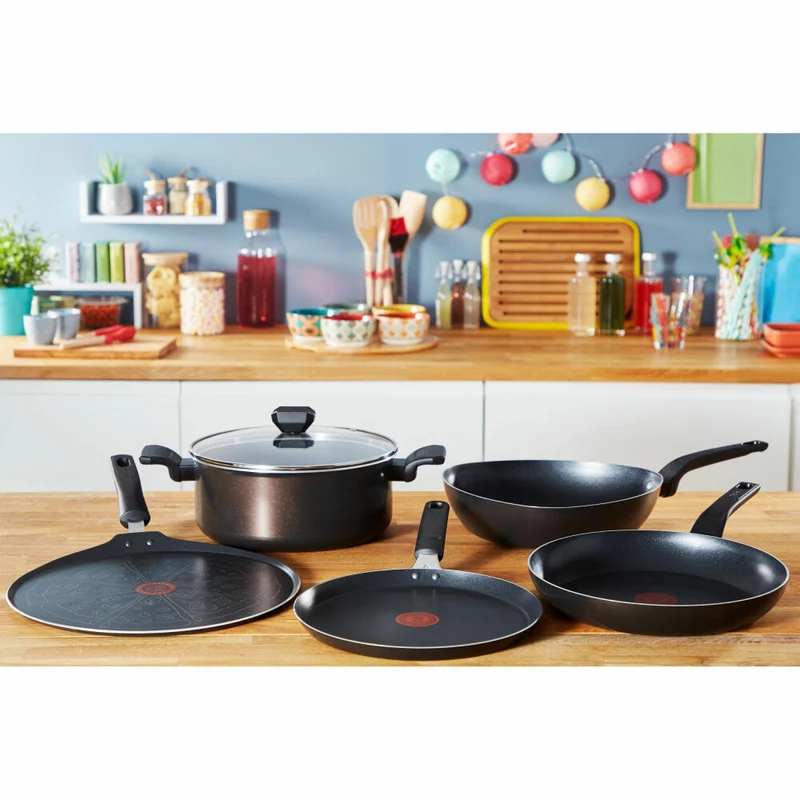 Tefal Easy Cook & Clean Schmorpfanne, mit Deckel, Pfanne, Antihaftversiegelung, Aluminium, Ø 28 cm, B55537