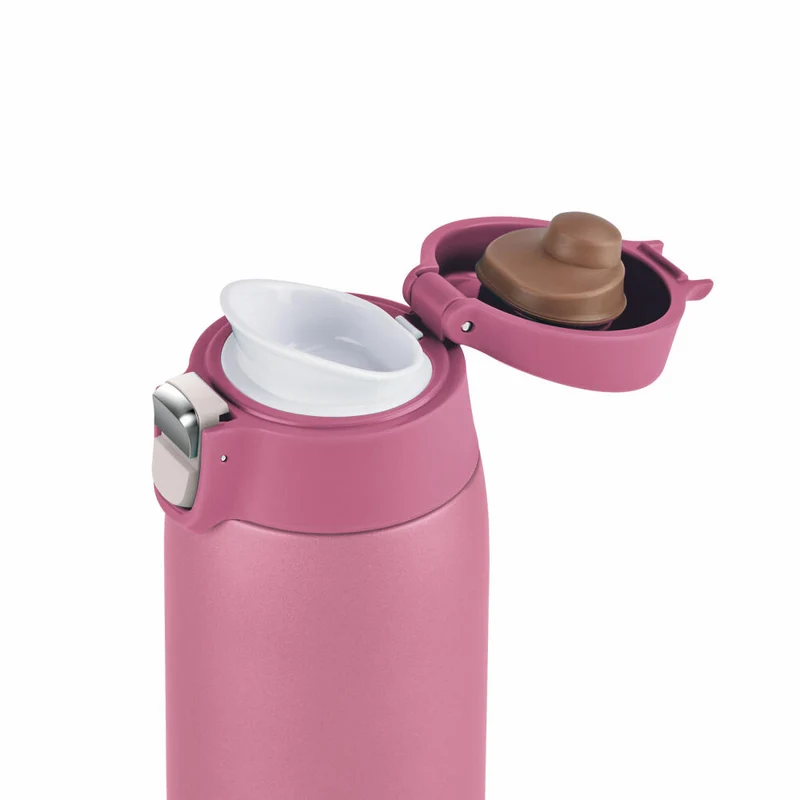 EMSA Travel Mug Light Isolierbecher, Isobecher, Iso Becher, Thermobecher, Edelstahl, Rosa, 0.4 L, N21511