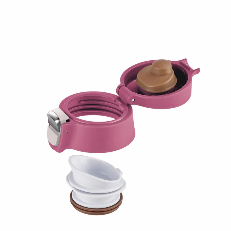EMSA Travel Mug Light Isolierbecher, Isobecher, Iso Becher, Thermobecher, Edelstahl, Rosa, 0.4 L, N21511
