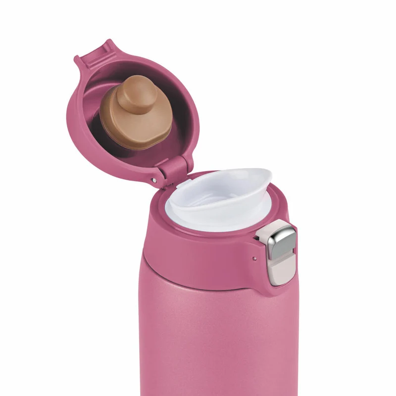 EMSA Travel Mug Light Isolierbecher, Isobecher, Iso Becher, Thermobecher, Edelstahl, Rosa, 0.4 L, N21511