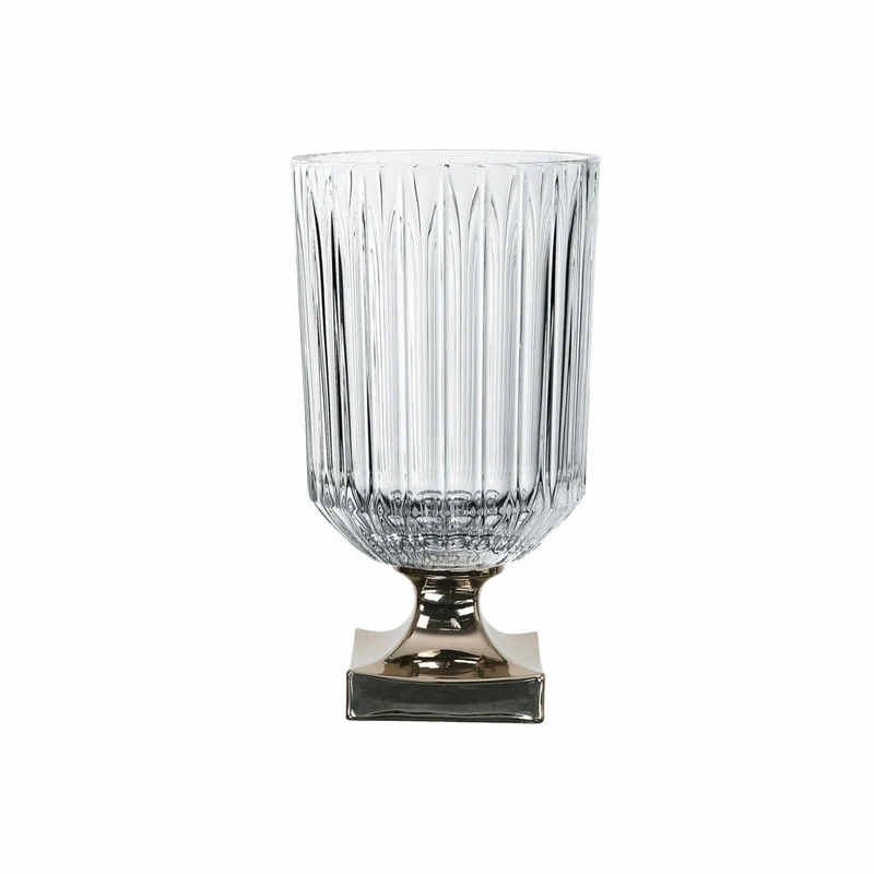 Nachtmann Vase Minerva Platin auf Fuß, Kristallglas, Klar / Platin, 31.5 cm, 104161