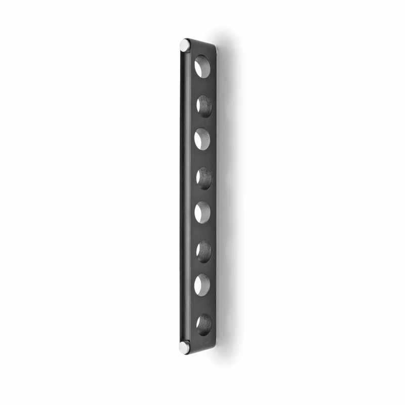Eva Solo Wand-Weinregal, Weinregal, Weinaufbewahrung, Flaschenregal, Für 8 Flaschen, Eichenholz/ Edelstahl, Schwarz, 520419
