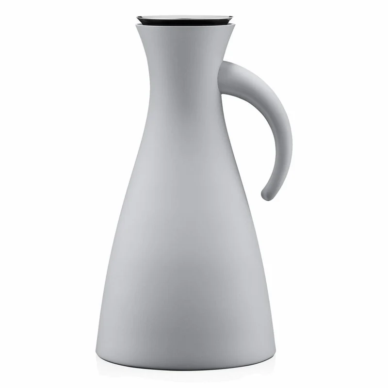 Eva Solo Isolierkanne, Kaffeekanne, Thermokanne, Teekanne, Glas/Kunststoff/Edelstahl, Marmor Grau, 1 L, 502800