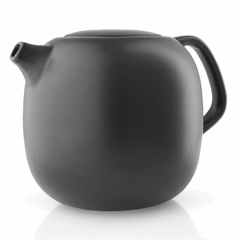 Eva Solo Nordic kitchen Teekanne, Teebereiter, Kanne, Genießen, Küche, Feinsteinzeug/Silikon, Schwarz, 1 L, 502755