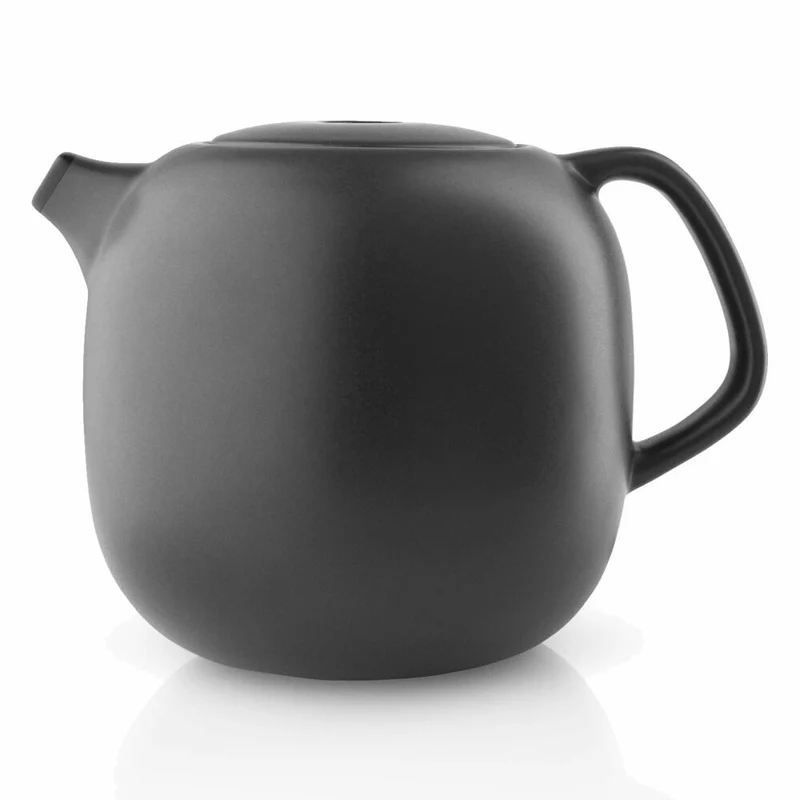 Eva Solo Nordic kitchen Teekanne, Teebereiter, Kanne, Genießen, Küche, Feinsteinzeug/Silikon, Schwarz, 1 L, 502755