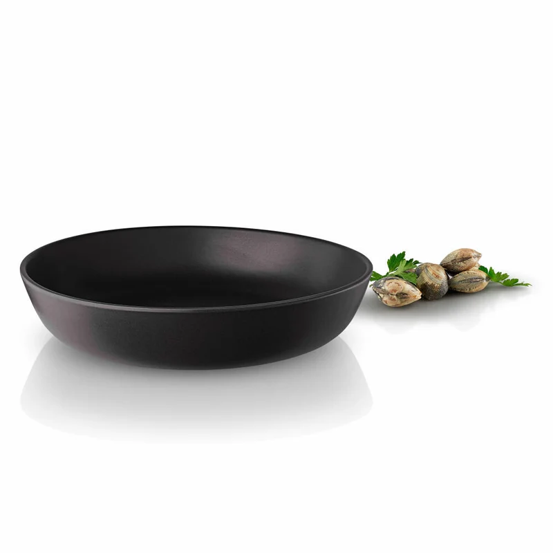 Eva Solo Nordic kitchen Tiefer Teller, Suppenteller, Pasta, Servieren, Küche, Feinsteinzeug, Schwarz, Ø 20 cm, 502792