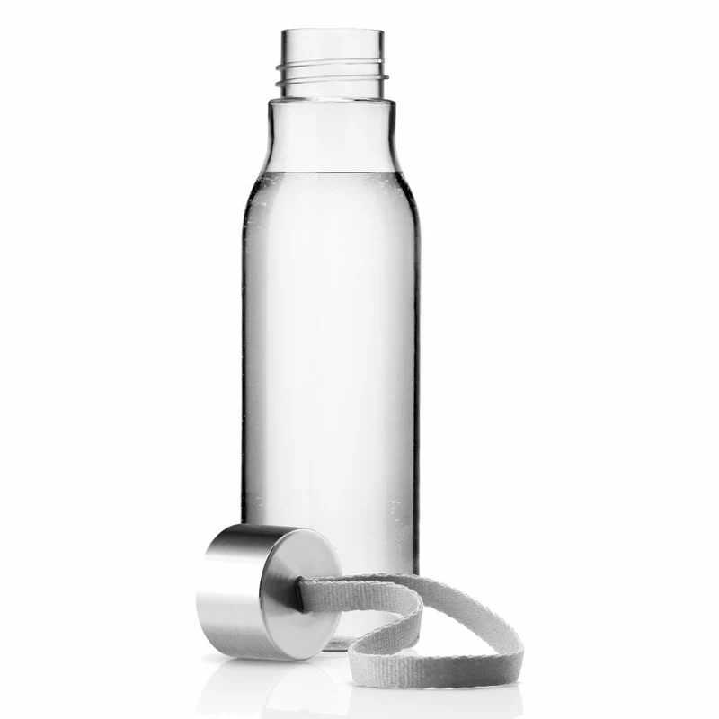 Eva Solo Trinkflasche, Sportflasche, Flasche, Unterwegs, BPA-freier Kunststoff/Edelstahl/Silikon/Polyester, Marmor Grau, 0.5 L, 503025