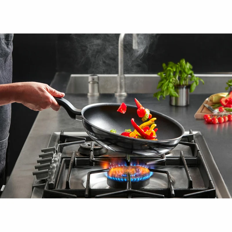 Tefal Resist Wokpfanne, Wok Pfanne, Antihaftversiegelung, Aluminium, Ø 28 cm, D52619